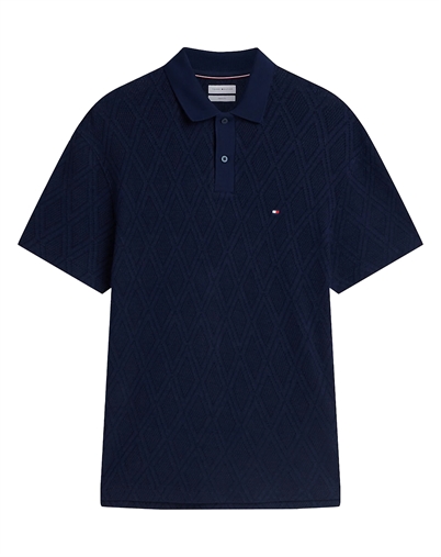 Tommy Hilfiger - Jacquard Classic Fit Polohemd - Carbon Navy